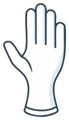 Obraz premium Hand outline icon illustration on white background, simple design concept.