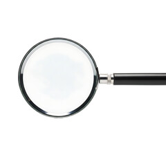 Fototapeta premium A magnifying glass on a transparent background for examining details closely