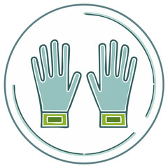 Fototapeta premium Illustration of protective gloves concept of safety and precaution for work activities