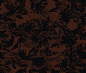 Tropical seamless pattern with dotted palm leaves silhouettes in retro colors. Jungle stipple vector art. Luxury halftone art. Exotic background for summer design, swimwear, t-shirt, fabric, wallpaper