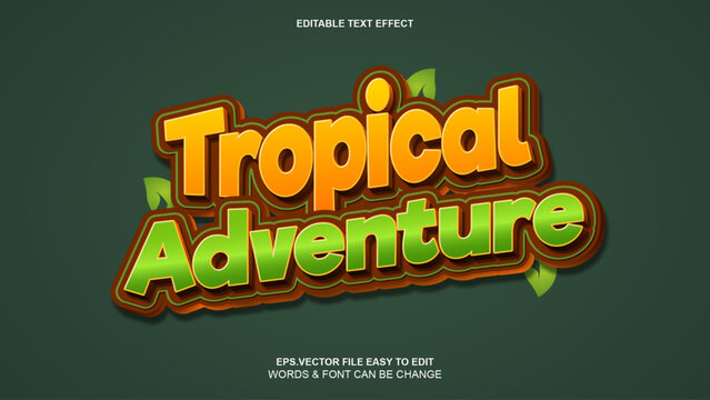 Tropical Adventure 3D Text Effect