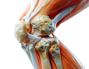 Knee anatomy with ligament focus
