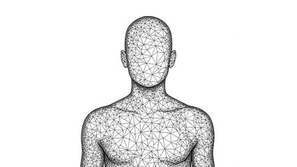 Abstract 3D digital model of a person