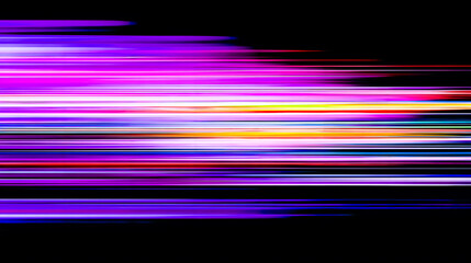 Multicolored horizontal lines on black background abstract