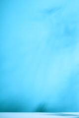 Minimalistic abstract light blue background with soft shadow  for product presentation