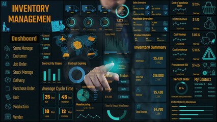 Explore a comprehensive inventory management dashboard showcasing key metrics and insights to enhance business operations and decision-making efficiency. Cipher