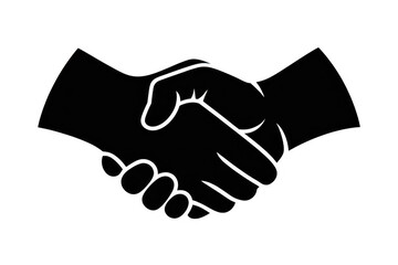 White line handshake line white isolated on a transparent background