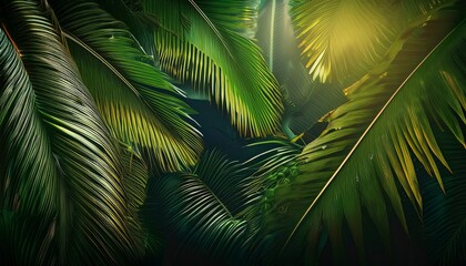 Fresh Exotic Jungle Background With Lots Of Copy Space