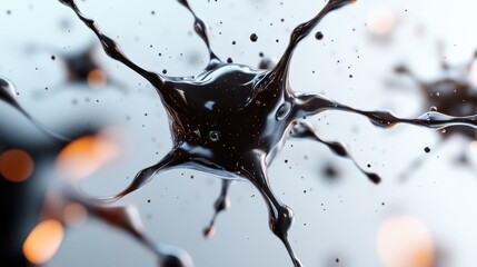 This abstract 3D rendering depicts dynamic molecules, symbolizing communication, innovation, and the building blocks of life, evoking a sense of scientific exploration.