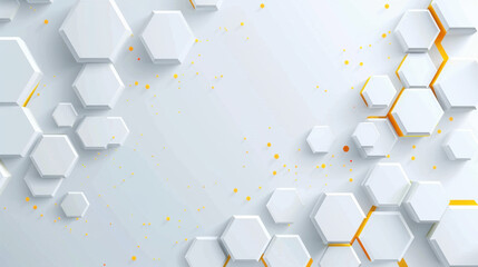 Honeycomb Abstract: A sleek, modern design features a cluster of hexagonal shapes, creating a dynamic visual narrative for technology and futuristic concepts.