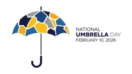 Vibrant umbrella celebrates National Umbrella Day on February 10
