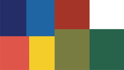 Fototapeta premium Vibrant color palette with bold geometric shapes and bright hues