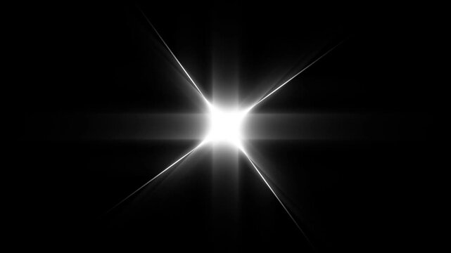 Twinkling star blast motion graphics, Shimmering twinkling star animation on black background, cartoon sparkle stars twinkling, sparkling white lights with flat doodle vector starry night sky effect