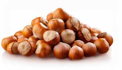 Obraz premium Heap Of Hazelnut Isolated