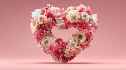 Galentine’s Day greeting card celebrating female friendship with floral heart composition modern poster style for international celebration of women connection joy appreciation and kindness