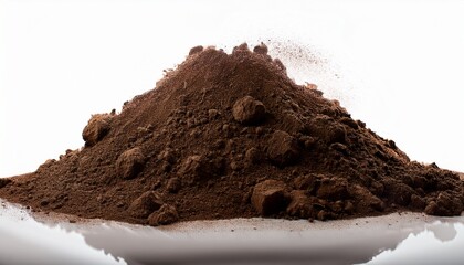 Pile Of Soil Isolated On White Or Transparent