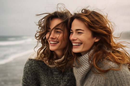 Windiger Spaziergang am Strand