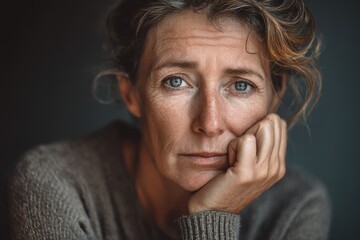 Middle aged women feeling anxious and emotional about their aged appearance
