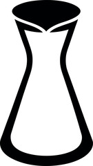 Erlenmeyer Beaker Icon in Bold Line Style for Scientific Illustration