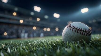 night baseball field in play