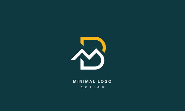 Minimal BM / MB Letter Logo &ndash; Modern Abstract Monogram Design