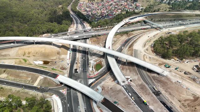 Aerial of the M7 Construction in Sydney