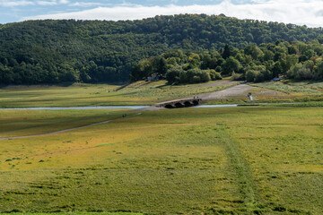 Alte Aseler Br&uuml;cke am Edersee bei Niedrigwasser