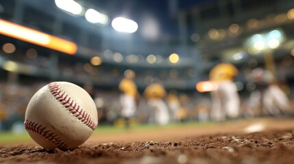 night baseball field in play
