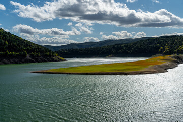 Alte Aseler Br&uuml;cke am Edersee bei Niedrigwasser