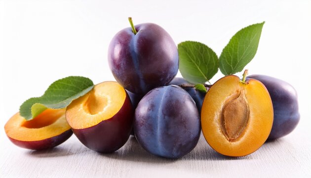 Pluot Fruit Isolated