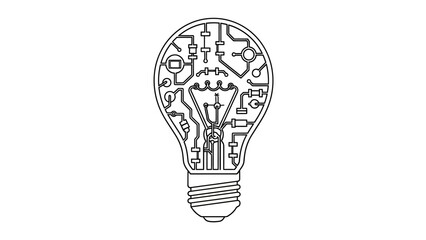 Light Bulb with Mechanical Components Inside.