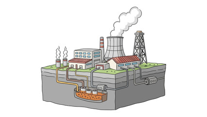 Oil Refinery Plant Industrial Complex Facility.