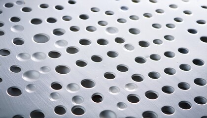 Close Up Of A Perforated White Surface With Uniform Holes