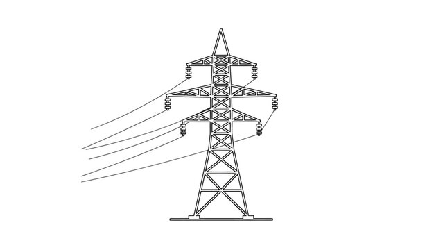Electricity Pylon Transmission Tower Structure.