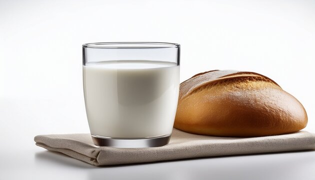 Glas Frische Milch Freigestellt Vor Weissem Hintergrund