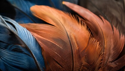 Ai Generated Artistic Background With Bird Feathers
