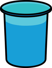 Blue Liquid Beaker Icon for Scientific Volume Illustration