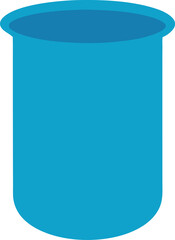 Blue Laboratory Beaker Icon for Science Illustration