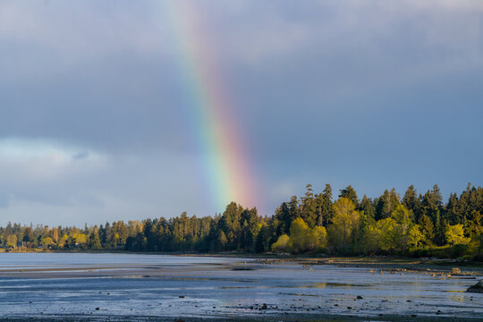 Rainbow over Salish Sea