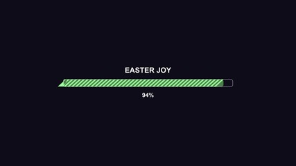 Easter progressbar animation showing joyful completion of the task in a fun and colorful way while celebrating the holiday occasion