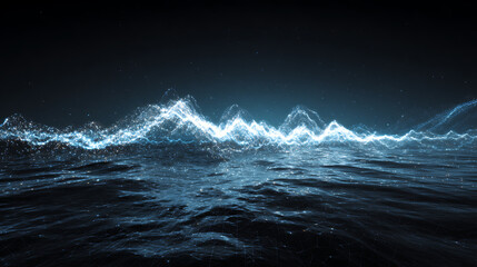 A reverberating wave indicating a digital attack on a system