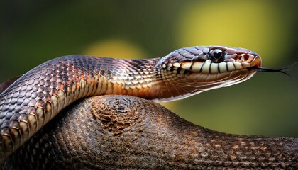 Obraz premium Culebra De Herradura Hemorrhois Hippocrepis Serpiente Colubridae Horseshoe Whip Snake