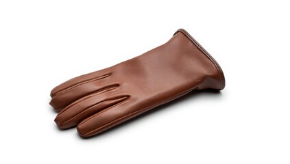 Leather gloves alone on white background. Cold weather gear