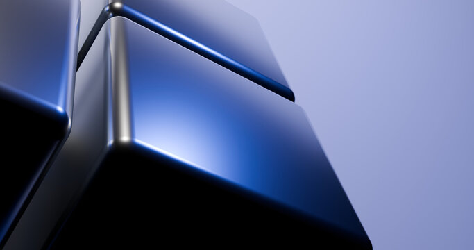 3d render metal cube wallpaper