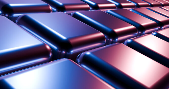 3d render metal cube wallpaper