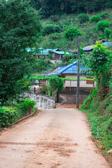 Fototapeta premium Mountain village of Pa Tueng, in northern Thailand, near the Laotian border