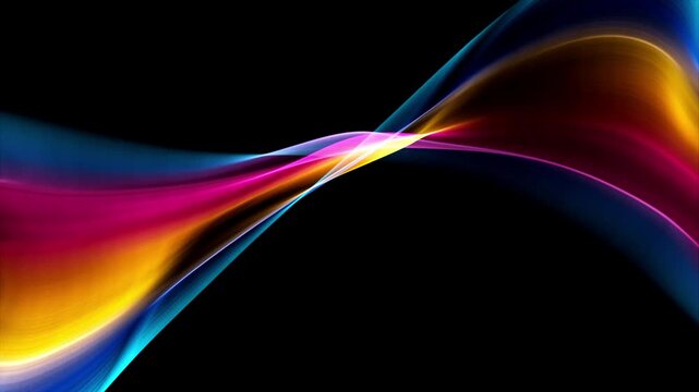 Abstract Colorful Wave Visualization Background.  Ideal for technology, music posters, or creative digital media projects. 4K video transparent Alpha Channel. ProRes 4444.	