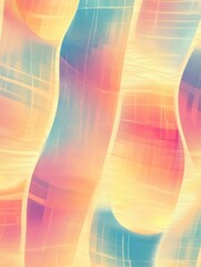 Retro grid-like pattern with distorted squares, soft vintage gradients