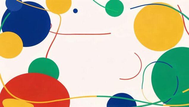 Colorful Abstract Balloons and Swirling Lines in Dynamic Motion.