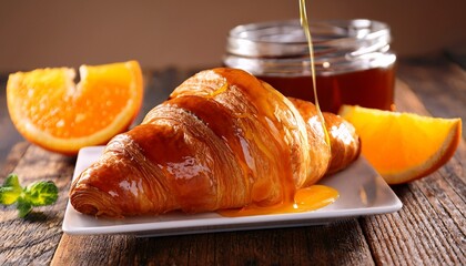 Croissant And Orange Syrup